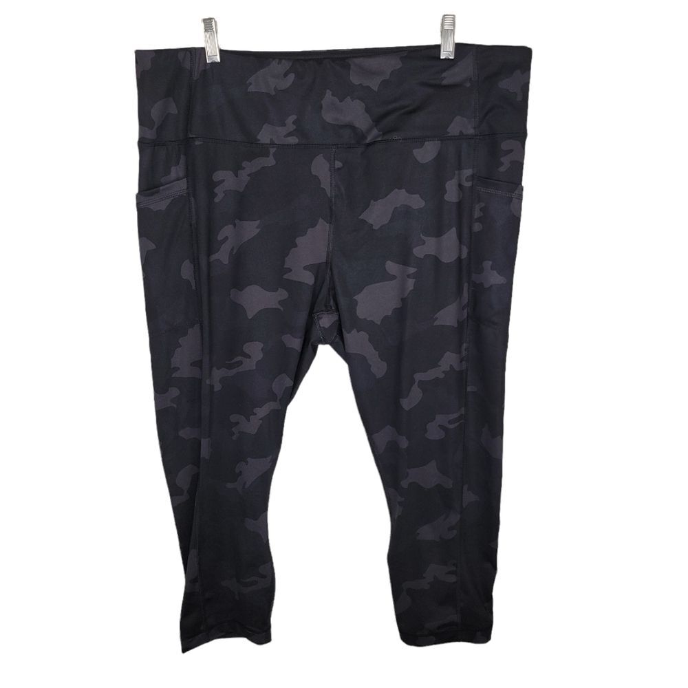 Yogalicious Lux black camo combo capri athletic pants leggings 3x